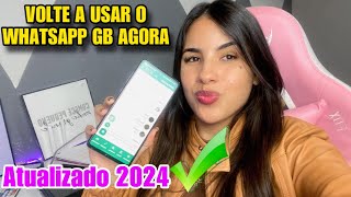 SAIU🔥WHATSAPP GB ATUALIZADO 2024 FUNCIONANDO PARA TODOS 🎉 [upl. by Tigram608]