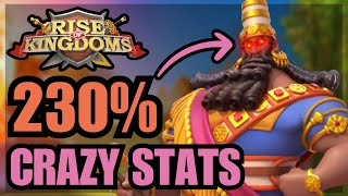 MOST STATS POSSIBLE Up to 230 Ashurbanipal indepth guide Rise of kingdoms [upl. by Kevin37]