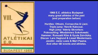 1966 European championships athletics Budapest great athletes of the past and preparation before [upl. by Fanchon]