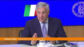 Migranti Tajani quotCon il decreto flussi combattiamo lillegalitàquot [upl. by Ella593]