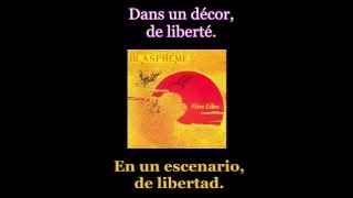 Blasphème  Vivre libre  Lyrics  Subtitulos en español NWOBHM Traducida [upl. by Ynffit755]