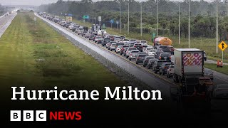 Hurricane Milton warning sees millions in Florida evacuate  BBC News [upl. by Mundy624]