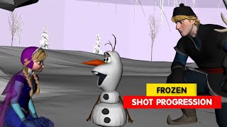 Frozen  Olafs All Things Warm Shot Progression  Animation Breakdowns  3D Animation Internships [upl. by Enitram]