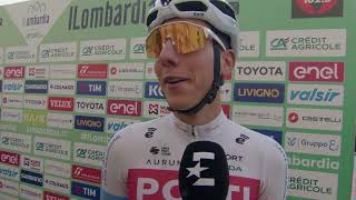 Davide Piganzoli  Interview at the start  Il Lombardia 2024 [upl. by Aniretak]