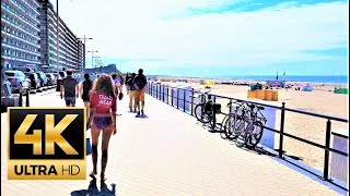 Zeebrugge Belgium 🇧🇪 beach Promenade walk  4K 60FPS [upl. by Leonhard]