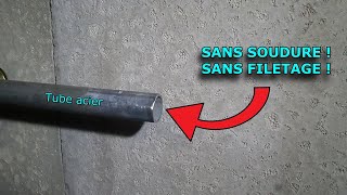 Comment raccorder un tube acier à du PE sans soudure ni filetage [upl. by Ihpen]