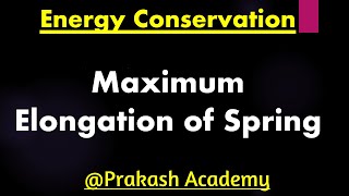 How to find maximum elongation of spring Simple Harmonic Motion [upl. by Willey]