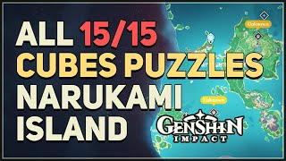 All 15 Narukami Island Cube Puzzles Genshin Impact [upl. by Clarita254]