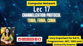 Lec 17 Channelization Protocols  Time Frequency and Code Divison Multiple Acess  TDMAFDMACDMA [upl. by Atipul]