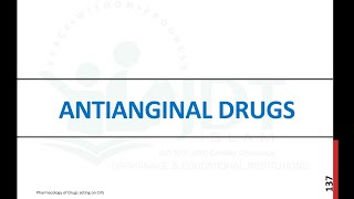 Antianginal Drugs Pharmacology Glyceryl trinitrateGTN β Blockers Nifedipine Nicorandil [upl. by Berman979]