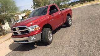 20092015 Dodge Ram 1500 Maxtrac 45quot Spindle lift kit Falken WildPeak AT3W Review [upl. by Wolfy380]