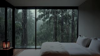 Gentle rain falling in a cozy bedroom in a beautiful garden  Rain ASMR Rain Sounds For Sleeping [upl. by Dnar]