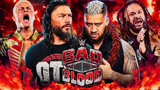 Roman Reigns amp Cody Rhodes vs Solo Sikoa amp Jacob Fatu WWE Bad Blood Tag Team  FULL MATCH [upl. by Ewold8]