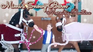 Mimis Snowy Barn Morning Routine  Schleich Horse Short Film   SchleichMas Day 3 [upl. by Fairweather951]