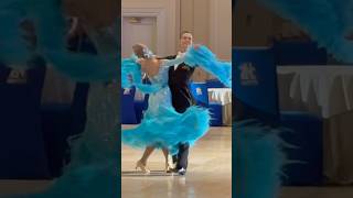 Viennese waltz dance 🩵danceviennesewaltzballroomdancesportballroomdancevideo [upl. by Prouty101]