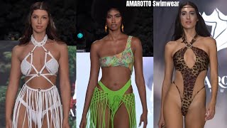 Beautiful Swimwear Models On The Runway  AMAROTTO Swimwear  PT 1  Miami Swim Week  4K Vertical [upl. by Toffic]