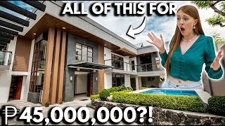 Inside Brand NEW ₱45M Tropical LUXURY House Tour in BF Homes Paranaque City Manila Philippines [upl. by Balthasar]