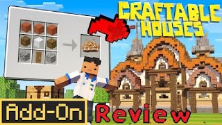 Minecraft Bedrock addon mod review Craftable Houses [upl. by Yauqaj439]