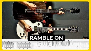 Ramble On  Led Zeppelin  Tabs  Guitar Lesson  Cover  Tutorial  Solo  All Guitar Parts [upl. by Atiuqam]