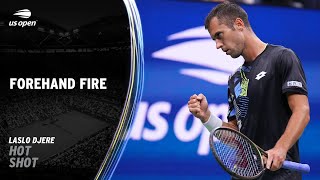 Laslo Djere Produces Forehand Fire  2023 US Open [upl. by Euqnomod]