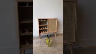 BACK IN STOCK 💖 599 295Wx14Dx31Hwine winecabinet rattan boho bohostyle winelover [upl. by Analle74]