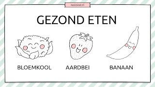 Gezond eten groenten en fruit leren herkennen [upl. by Nosnek]