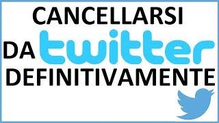 come cancellarsi da twitter definitivamente da pc  come disattivare account twitter [upl. by Mahan]