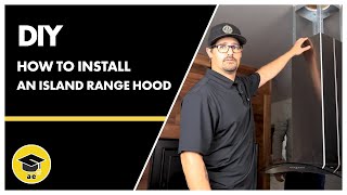 How to Install an Island Range Hood  AE DIY [upl. by Anetsirhc]