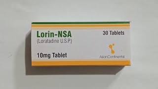 Lorin NSA 10 mg Tablets price  Loratadine 10 mg  Anti Allergy Tablets [upl. by Amiaj]