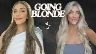 DYING MY HAIR BLEACH BLONDE  Wedding Dress Fitting  Date Night [upl. by Ahterod]