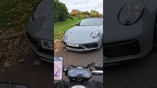 Motorbike Smashes Into Porsche 😱 [upl. by Yrrab]