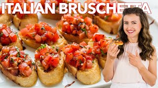 How to Make Italian BRUSCHETTA  Easy Appetizer [upl. by Ifill]