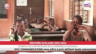 Rentrée Scolaire 2023  2024  Constat de leffectivité à Cotonou [upl. by Morissa]