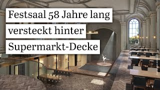 Festsaal aus 1900 war fast 60 Jahre hinter Supermarkt versteckt  Tanzsaal entdeckt Pomp Tegel [upl. by Ardnuahsal]