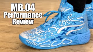 IS THIS LAMELO BALLS BEST SIGNATURE SHOE YET PUMA MB04 PERFORMANCE REVIEW [upl. by Beebe426]