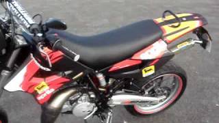 APRILIA MX 125 MULTICOLORED FULL POWER ARROW EXHAUST [upl. by Nyrat]