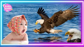 The Mighty Eagle Soars  Fun Kids Song by Kids Bonbi AI [upl. by Atinyl]