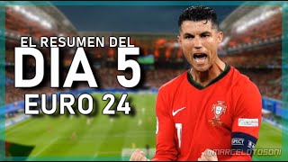 RESUMEN DIA 5 DE LA EURO 2024 Toda la jornada bien compactada CR7 Pepe y Guler hicieron historia [upl. by Nagap520]