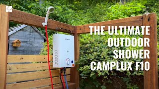 Ultimate Outdoor Shower Experience with the CAMPLUX F10 Easy Setup amp Review [upl. by Elwira]