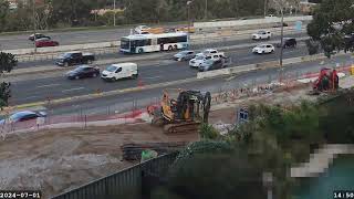 Warringah Freeway Upgrade time lapse  Monday 01 July 2024 [upl. by Erida]