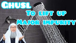 How to perform Ghusl to lift up major impurity  Assim al hakeem [upl. by Jahdal]