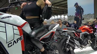 Moto Morini X Cape 1200 n Milano  Eicma 2023  Hostess Showgirls Fancam  Part 2 Like n Subscribe [upl. by Seena874]