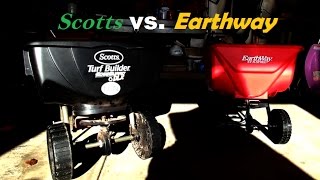 Lawn Product Review  Fertilizer Spreaders  Scotts vs Earthway [upl. by Anan254]