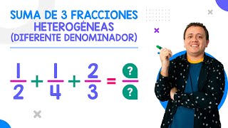 Suma de 3 fracciones heterogéneas diferente denominador [upl. by Lesna]