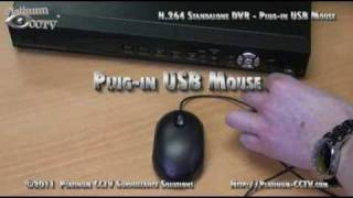 Plug in USB Mouse  DVR7004 H264 Standalone DVR [upl. by Shank]