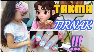 10000 ABONE ❤TAKMA TIRNAK NASIL TAKILIRTAKMA TIRNAK VLOG vlog viralvideo funny cute love [upl. by Naira]