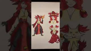 Human delphox pokemon art [upl. by Affay]