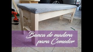 banca de madera para comedor DIY Fácil [upl. by Niryt]