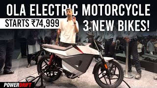 Ola Roadster electric motorcycle range starts at ₹75000  PowerDrift QuickEase [upl. by Bael]