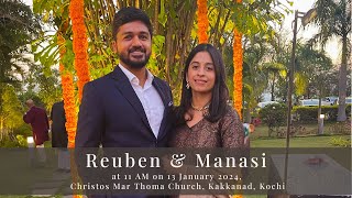 Holy Matrimony of Reuben with Manasi  Christos Mar Thoma Church Kakkanad [upl. by Derna]